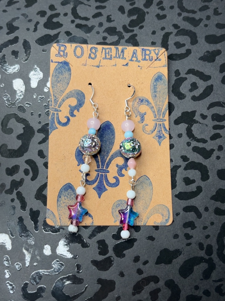 Pastel Multicolor Dangle Earrings - Handmade Women's Jewelry